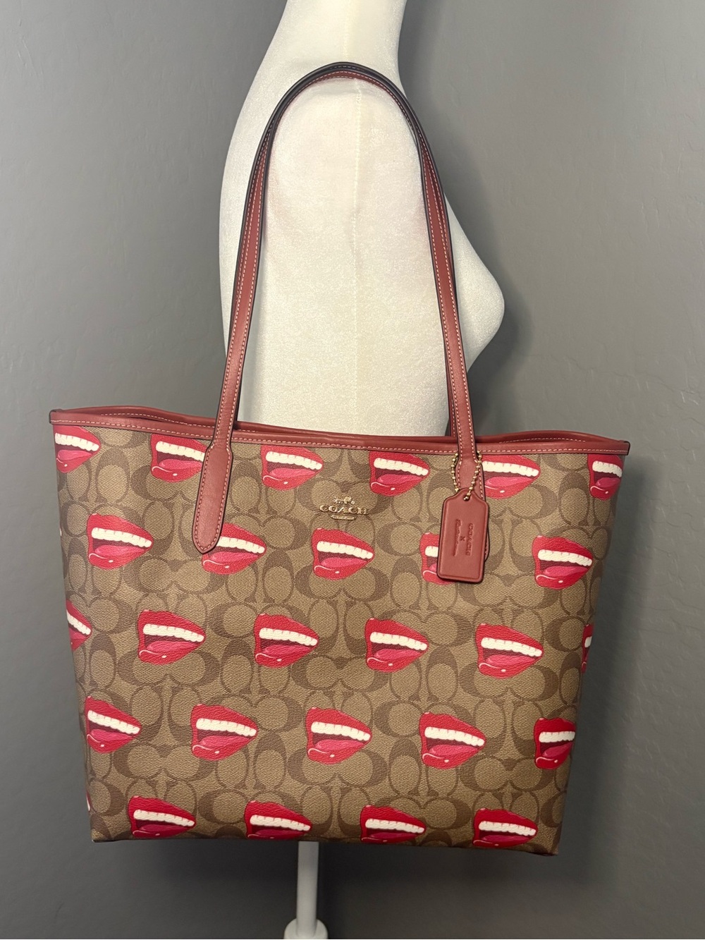 Coach X Tom Wesselmann Lip Print Tote